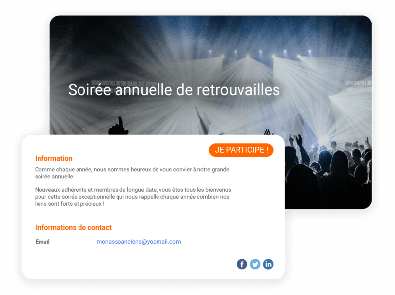 Billetteries pour association d'anciens