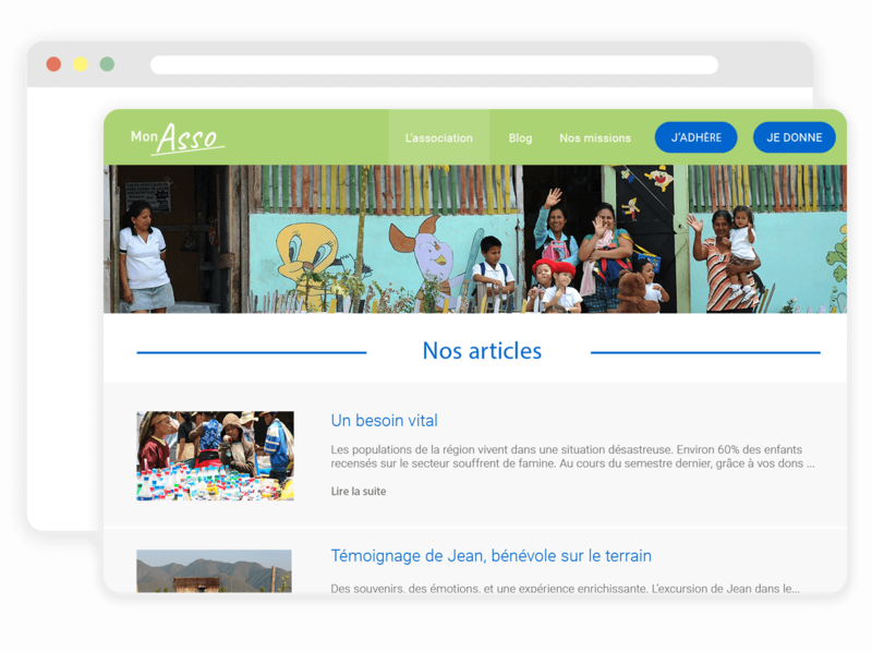 Site web pour association caritative