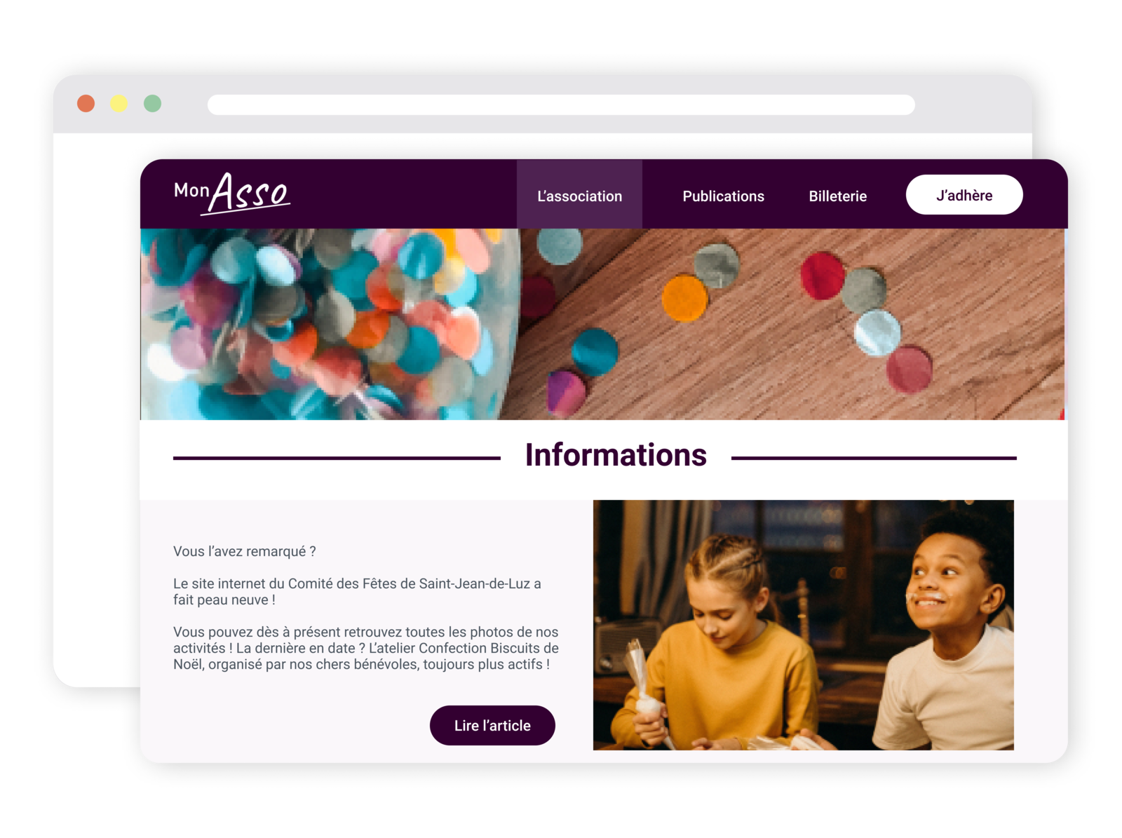Site web comité des fêtes