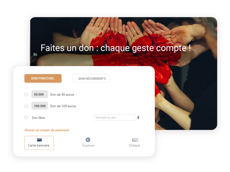 Dons pour association défense des droits