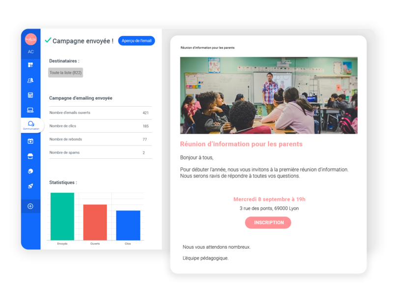 Emailing pour association d'éducation