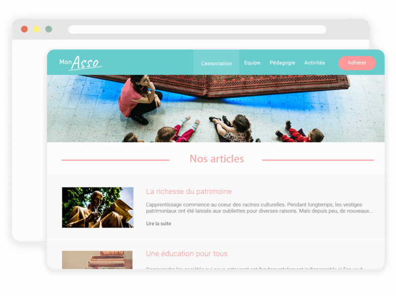 Site internet pour association d'éducation