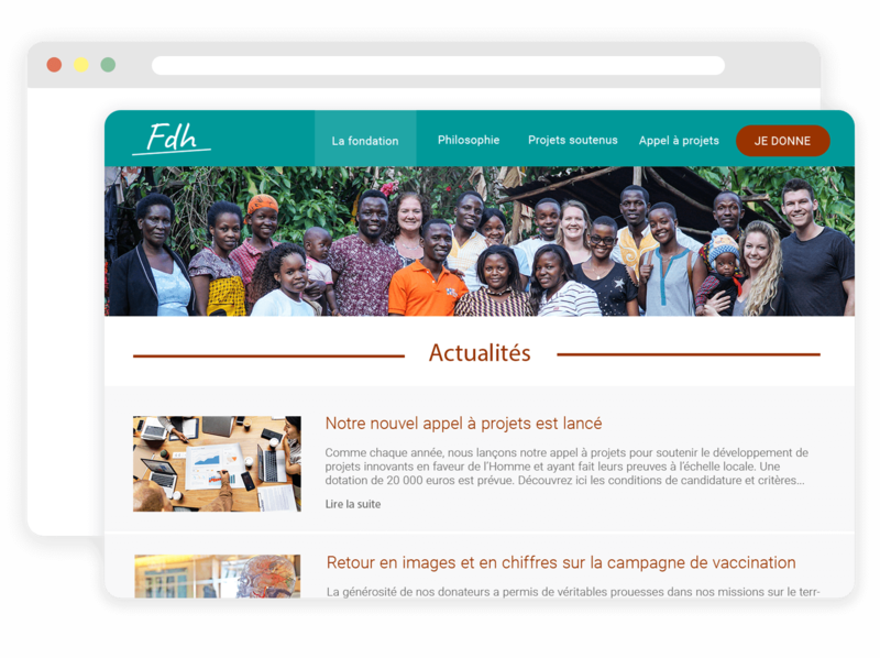 Site web pour fondation