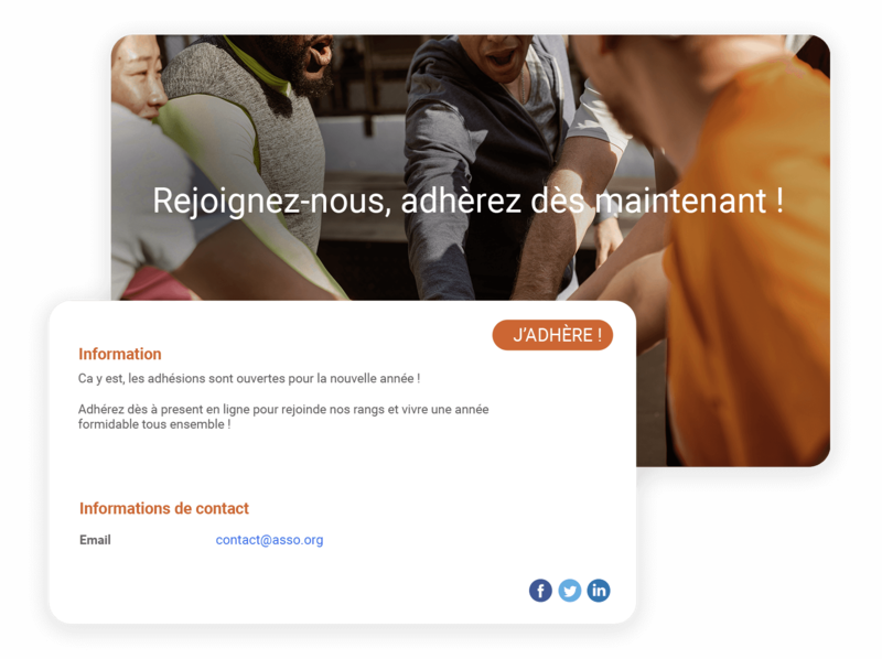 Collecte de paiements association en réseau