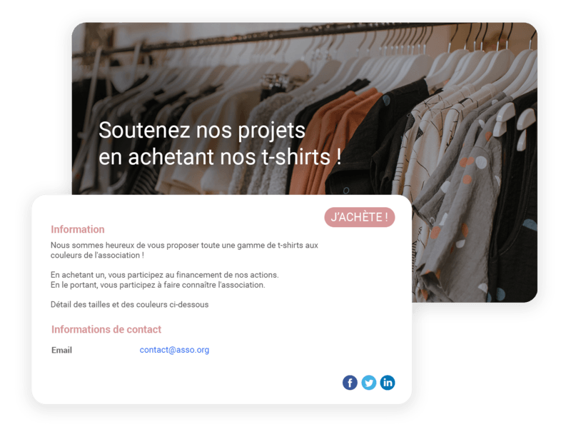 Boutique en ligne pour association médico-sociale