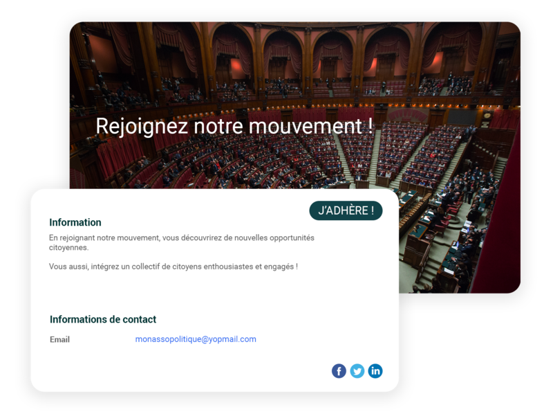 Gestion des adhésions pour association politique