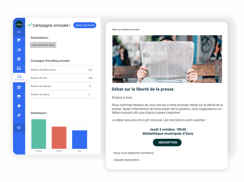 Emailing pour association politique