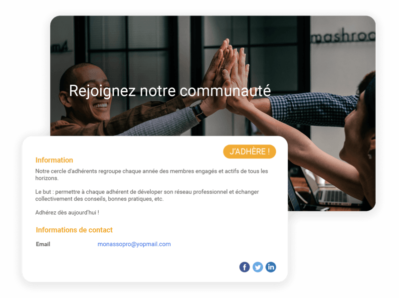 Bleu Blanc Zèbre AssoConnect Logiciel Gestion