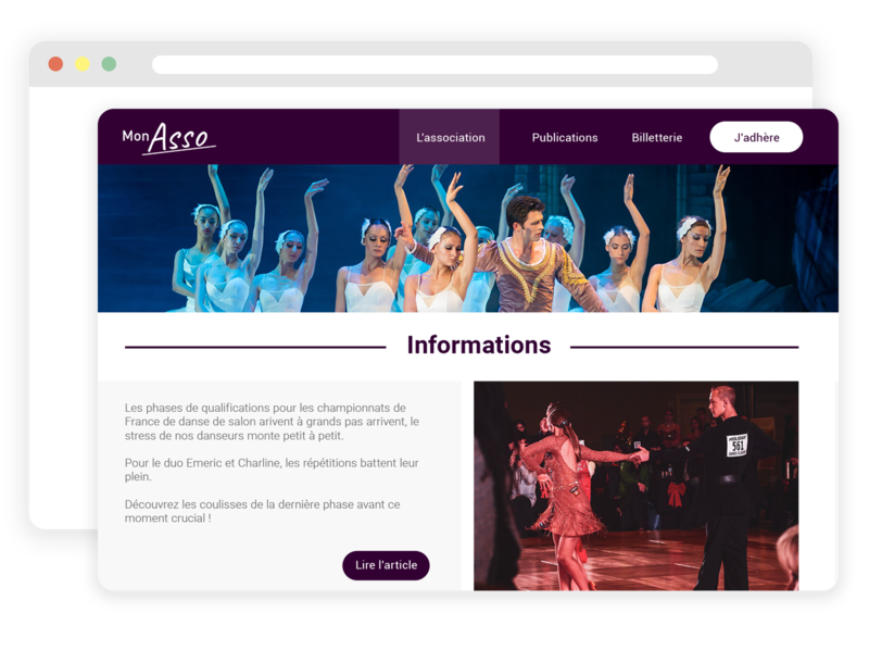 Site web pour école de danse