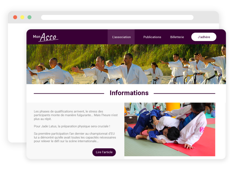 Site web pour club de karaté