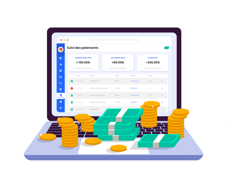 suivi paiement Compte Pro assoconnect