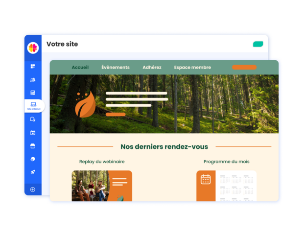 exemple section événements site internet association