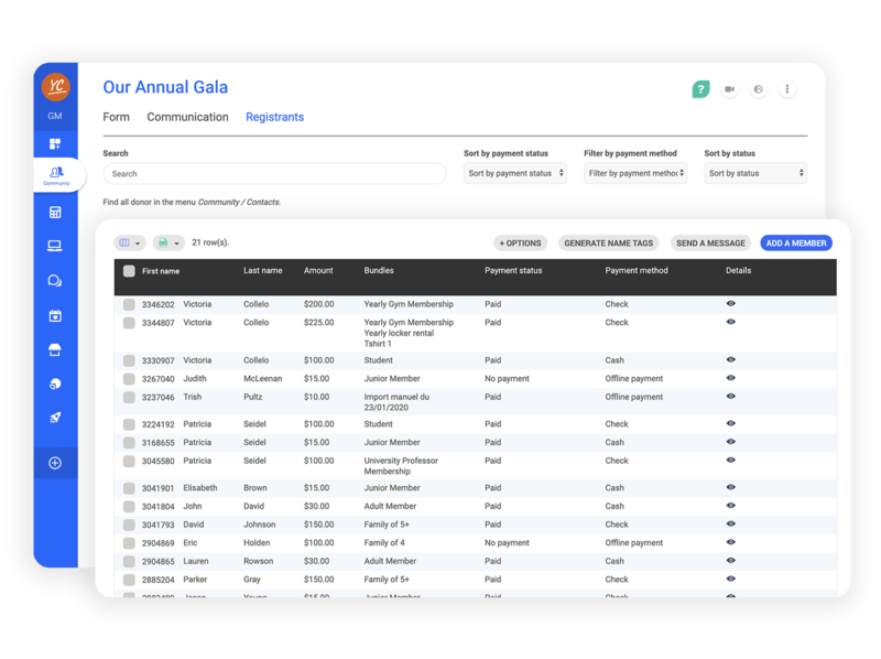 track your event registrants with Springly