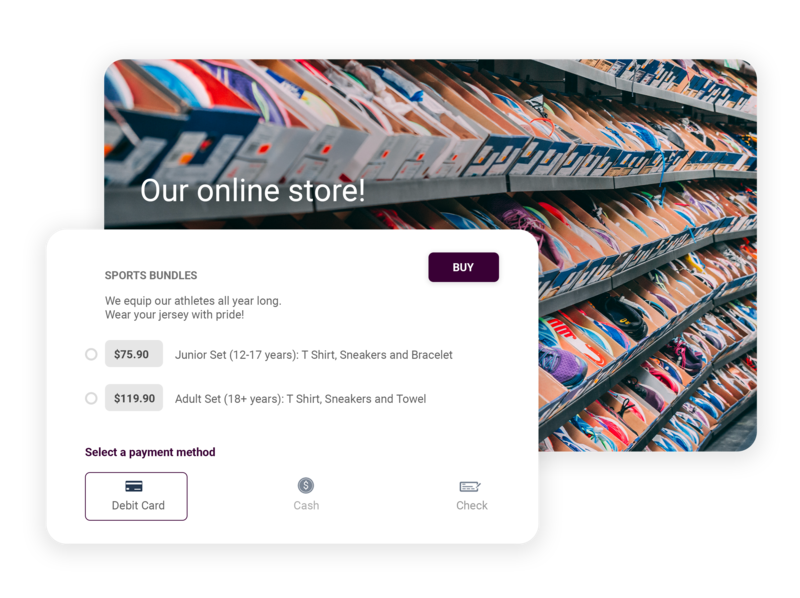 rugby club management software online store